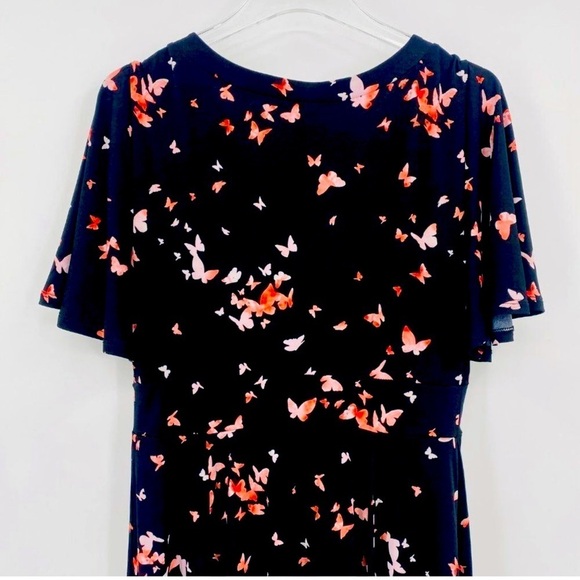 Torrid Black Stretch 🦋 Butterfly V Neck Dress - Picture 6 of 6